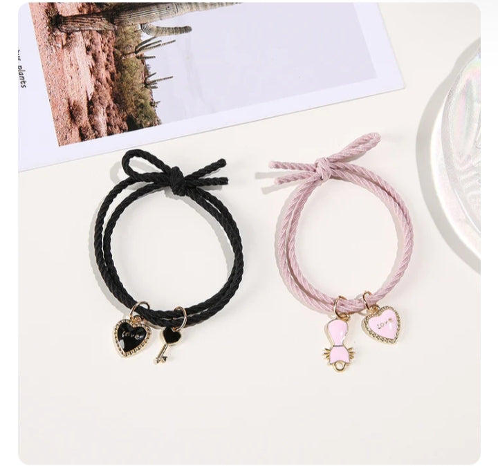 Black and Pink bracelet set